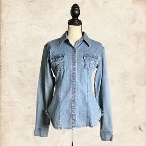 Riders by Lee Light Blue Button Down Shirt